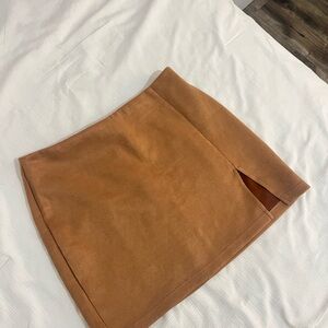 Tan Mini Skirt
